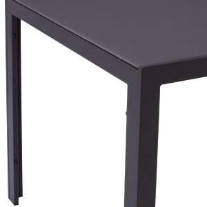 66814 ΤΡΑΠΕΖΙ ΜΕΤΑΛΛΙΚΟ ΟΡΘΟΓΩΝΙΟ ΓΚΡΙ ΜΕ ΓΥΑΛΙ ΓΚΡΙ 150X90Χ75Υεκ. HM5767.01