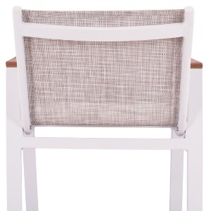 66876 ΣΚΑΜΠΟ ΜΠΑΡ ΑΛΟΥΜΙΝΙΟΥ ΛΕΥΚΟ ΜΕ POLYWOOD 52 x 58 x 108 εκ. HM5790.01