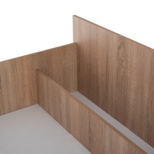 66934 ΚΡΕΒΑΤΙ ADLER ΜΕΛΑΜΙΝΗΣ ΔΙΠΛΟ ΓΙΑ ΣΤΡΩΜΑ 160Χ202εκ. SONAMA OAK HM2432