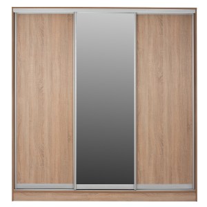 66945 ΝΤΟΥΛΑΠΑ 3ΦΥΛΛΗ ΣΥΡΟΜΕΝΗ ΜΕ ΚΑΘΡΕΠΤΗ SONAMA OAK HM2435  200X60X210Υεκ