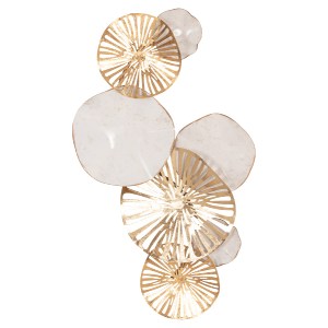 67096 ΜΕΤΑΛΛΙΚΟ ΔΙΑΚΟΣΜΗΤΙΚΟ ΤΟΙΧΟΥ HM7177 ΧΡΥΣΟ ΛΕΥΚΟ 74x10x38Y εκ.