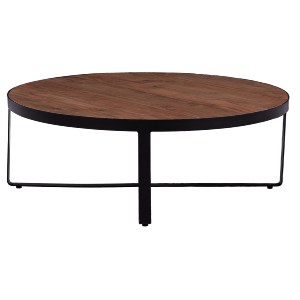 67309 ΤΡΑΠΕΖΙ ΣΑΛΟΝΙΟΥ ATHARVA ΑΠΟ ΜΑΣΙΦ ΞΥΛΟ ΑΚΑΚΙΑΣ HM8461.11 Φ100x36Υ εκ.