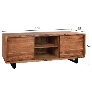 67450 ΕΠΙΠΛΟ TV HM8185.11 NICOLE ΑΠΟ ΜΑΣΙΦ ΞΥΛΟ ΑΚΑΚΙΑΣ ΦΥΣΙΚΟ 160x45x57Υεκ.