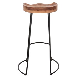67876 ΣΚΑΜΠΟ BAR ELEANOR HM8363.11 ΜΑΣΙΦ ΞΥΛΟ ΑΚΑΚΙΑΣ-ΜΕΤΑΛΛΟ 50x43x78Υεκ.