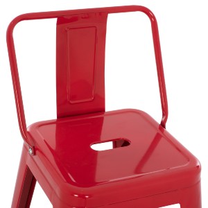 68012 ΣΚΑΜΠΟ ΜΕΣΑΙΟΥ ΥΨΟΥΣ ΜΕΤΑΛΛΙΚΟ MELITA ΣΕ ΚΟΚΚΙΝΟ HM8574.04 42x42x98 cm.