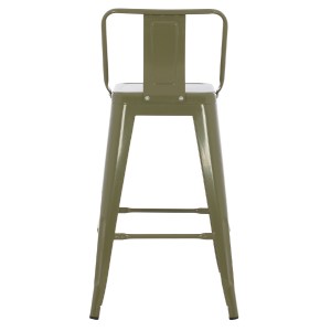 68013 ΣΚΑΜΠΟ ΜΕΣΑΙΟΥ ΥΨΟΥΣ ΜΕΤΑΛΛΙΚΟ MELITA ΣΕ DARK OLIVE GREEN HM8574.03 42x42x98 cm.