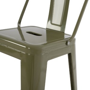 68013 ΣΚΑΜΠΟ ΜΕΣΑΙΟΥ ΥΨΟΥΣ ΜΕΤΑΛΛΙΚΟ MELITA ΣΕ DARK OLIVE GREEN HM8574.03 42x42x98 cm.