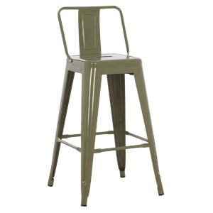68013 ΣΚΑΜΠΟ ΜΕΣΑΙΟΥ ΥΨΟΥΣ ΜΕΤΑΛΛΙΚΟ MELITA ΣΕ DARK OLIVE GREEN HM8574.03 42x42x98 cm.