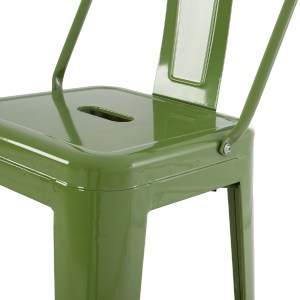 68024 ΣΚΑΜΠΟ BAR ΜΕΤΑΛΛΙΚΟ MELITA ME ΠΛΑΤΗ ΣΕ LIGHT OLIVE GREEN HM8643.13 43Χ43Χ100εκ.