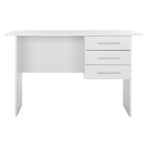 68171 ΓΡΑΦΕΙΟ ΜΕΛΑΜΙΝΗΣ ENSLEY HM2029.05 ΜΕ 3 ΣΥΡΤΑΡΙΑ ΛΕΥΚΟ 120X60X76 εκ.