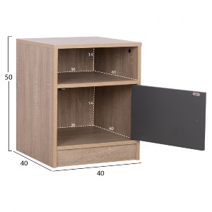 68243 ΚΟΜΟΔΙΝΟ ΜΕΛΑΜΙΝΗΣ MALORY HM2205.04 SONAMA-ΓΚΡΙ 40x40x50