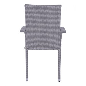68430 ΠΟΛΥΘΡΟΝΑ ΜΕΤΑΛΛΙΚΗ ANISHA ΜΕ ΜΑΞΙΛΑΡΙ WICKER ΓΚΡΙ ΣΤΟΙΒΑΖΟΜΕΝΗ 55x64x93Υ εκ.HM5685.01