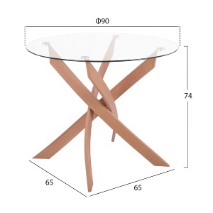 68518 ΣΕΤ ΤΡΑΠΕΖΑΡΙΑΣ 5ΤΜΧ ΤΡΑΠΕΖΙ Φ90X74 & 4 ΚΑΡΕΚΛΕΣ VEGAS ΜΕ ΓΚΡΙ ΥΦΑΣΜΑ HM11693.50