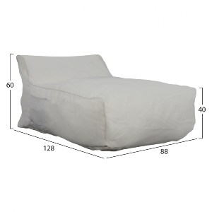 68588 ΠΟΥΦ ZAFER HM5772.11 ΜΕ TEXTILENE 600gr/m2 2X1 ΛΕΥΚΟ 88x128x60Υεκ