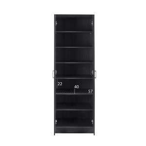 68602 ΠΑΠΟΥΤΣΟΘΗΚΗ ΞΥΛΙΝΗ DAYANNA ΜΕ 6 ΡΑΦΙΑ 60X43X180.5εκ. ZEBRANO HM2379.01