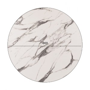 68609 ΕΠΙΦΑΝΕΙΑ ΤΡΑΠΕΖΙΟΥ HPL HM5842.11 MARBLE WHITE-GREY Φ69 εκ. ΠΑΧΟΥΣ 12mm.
