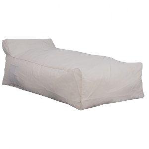 68621 ΠΟΥΦ ΞΑΠΛΩΣΤΡΑ WADELIN HM5774.11 ΜΕ TEXTILINE ΛΕΥΚΟ 190x80x40-60Υ εκ.