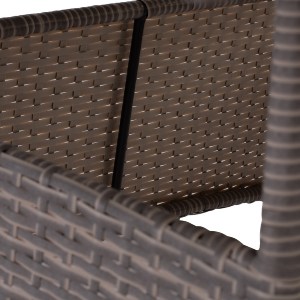 68636 ΤΡΑΠΕΖΙ ΜΕΤΑΛΛΙΚΟ MILITARY RATTAN ΓΚΡΙ HM5141.31 120x70x75Υ εκ.