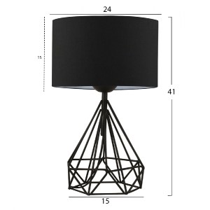 68849 ΦΩΤΙΣΤΙΚΟ ΕΠΙΤΡΑΠΕΖΙΟ ΜΕΤΑΛΛΙΚΟ ΜΑΥΡΟ HM7605.01