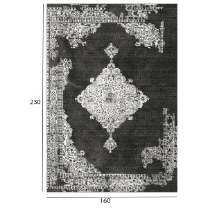69013 ΧΑΛΙ ΣΑΛΟΝΙΟΥ VINTAGE ΜΕ ΚΡΟΣΙΑ JOSIANE ΓΚΡΙ HM7675.12 160X230 εκ.