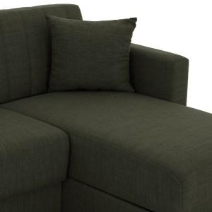 69188 ΚΑΝΑΠΕΣ ΚΡΕΒΑΤΙ GHUFRAN ΓΩΝΙΑ ΑΝΑΣΤΡΕΨΙΜΗ DARK OLIVE ΜΕ ΑΠΟΘΗΚΕΤΙΚΟ ΧΩΡΟ HM3244.05 202x140x78Yεκ.