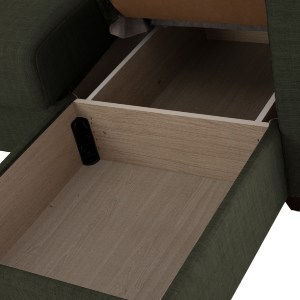 69188 ΚΑΝΑΠΕΣ ΚΡΕΒΑΤΙ GHUFRAN ΓΩΝΙΑ ΑΝΑΣΤΡΕΨΙΜΗ DARK OLIVE ΜΕ ΑΠΟΘΗΚΕΤΙΚΟ ΧΩΡΟ HM3244.05 202x140x78Yεκ.