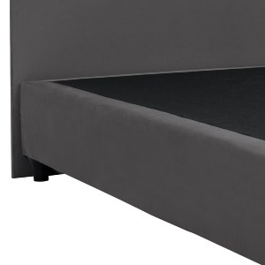 69264 ΚΡΕΒΑΤΙ MALENA ΑΠΟ ΓΚΡΙ ΒΕΛΟΥΔΟ HM651.10 ΓΙΑ ΣΤΡΩΜΑ 90x200 εκ.