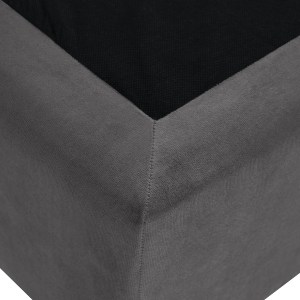 69264 ΚΡΕΒΑΤΙ MALENA ΑΠΟ ΓΚΡΙ ΒΕΛΟΥΔΟ HM651.10 ΓΙΑ ΣΤΡΩΜΑ 90x200 εκ.