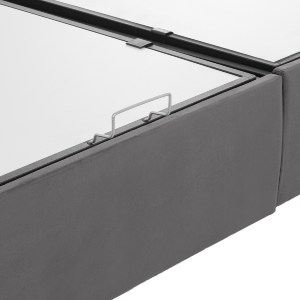 69269 ΚΡΕΒΑΤΙ DOLORES ΜΕ ΑΠΟΘΗΚΕΥΤΙΚΟ ΓΚΡΙ ΒΕΛΟΥΔΟ HM631.10 ΓΙΑ ΣΤΡΩΜΑ 160x200 εκ.