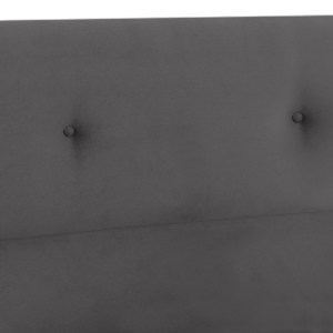 69320 ΚΡΕΒΑΤΙ DOLORES ΑΠΟ ΓΚΡΙ ΒΕΛΟΥΔΟ HM637.10 ΓΙΑ ΣΤΡΩΜΑ 150x200 εκ.