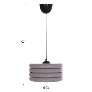 69380 ΦΩΤΙΣΤΙΚΟ ΟΡΟΦΗΣ ΚΡΕΜΑΣΤΟ ΑΠΟ ΞΥΛΟ ΓΚΡΙ HM7655.04 Φ23x57 εκ.