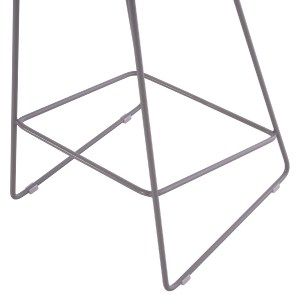 69394 ΣΚΑΜΠΟ ΜΠΑΡ NAILA HM9299.10 ΓΚΡΙ ΜΕΣΑΙΟΥ ΥΨΟΥΣ 44x44x74Yεκ.
