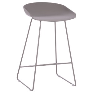 69394 ΣΚΑΜΠΟ ΜΠΑΡ NAILA HM9299.10 ΓΚΡΙ ΜΕΣΑΙΟΥ ΥΨΟΥΣ 44x44x74Yεκ.