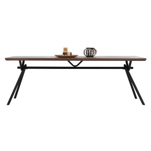 69453 ΤΡΑΠΕΖΙ ΤΡΑΠΕΖΑΡΙΑΣ MANDY HM9303.02 ΚΑΠΛΑΜΑΣ ΚΑΡΥΔΙΑΣ ΡΟΥΣΤΙΚ ΣΤΥΛ 220x90x75Υ εκ.