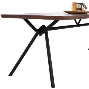 69453 ΤΡΑΠΕΖΙ ΤΡΑΠΕΖΑΡΙΑΣ MANDY HM9303.02 ΚΑΠΛΑΜΑΣ ΚΑΡΥΔΙΑΣ ΡΟΥΣΤΙΚ ΣΤΥΛ 220x90x75Υ εκ.