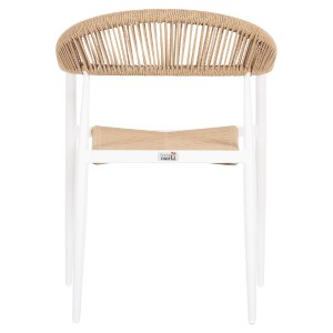 69480 ΠΟΛΥΘΡΟΝΑ ΑΛΟΥΜΙΝΙΟΥ GRET HM5854.01 ΛΕΥΚΗ PE RATTAN ΜΠΕΖ 56x55,5x78Υεκ.