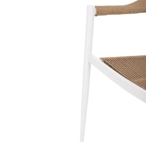 69480 ΠΟΛΥΘΡΟΝΑ ΑΛΟΥΜΙΝΙΟΥ GRET HM5854.01 ΛΕΥΚΗ PE RATTAN ΜΠΕΖ 56x55,5x78Υεκ.