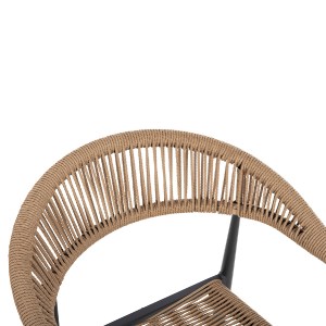 69481 ΠΟΛΥΘΡΟΝΑ ΑΛΟΥΜΙΝΙΟΥ GRET HM5854.02 ΑΝΘΡΑΚΙ PΕ RATTAN ΜΠΕΖ 56x55,5x78Υ εκ.