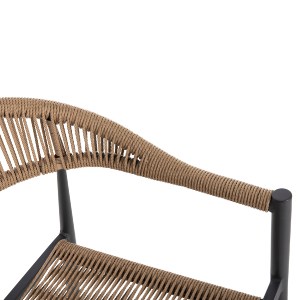 69481 ΠΟΛΥΘΡΟΝΑ ΑΛΟΥΜΙΝΙΟΥ GRET HM5854.02 ΑΝΘΡΑΚΙ PΕ RATTAN ΜΠΕΖ 56x55,5x78Υ εκ.