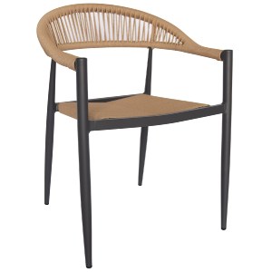 69481 ΠΟΛΥΘΡΟΝΑ ΑΛΟΥΜΙΝΙΟΥ GRET HM5854.02 ΑΝΘΡΑΚΙ PΕ RATTAN ΜΠΕΖ 56x55,5x78Υ εκ.