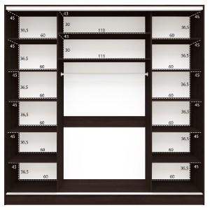 69493 ΝΤΟΥΛΑΠΑ ΣΥΡΟΜΕΝΗ ADLER ΜΕΛΑΜΙΝΗΣ ΒΕΓΓΕ ΜΕ ΚΑΘΡΕΦΤΗ 3ΦΥΛΛΗ 240x60X240Yεκ.HM2462.02