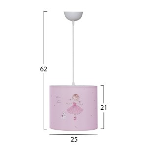 69495 ΠΑΙΔΙΚΟ ΦΩΤΙΣΤΙΚΟ ΟΡΟΦΗΣ ΥΦΑΣΜΑΤΙΝΟ BALLERINA Φ25x21-62 εκ.HM7575.02