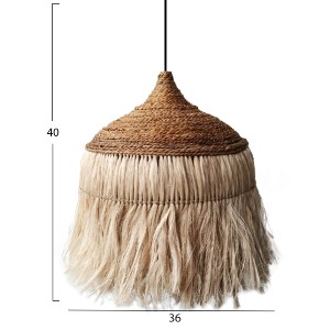 69615 ΦΩΤΙΣΤΙΚΟ ΟΡΟΦΗΣ ΑΠΟ ΚΑΝΝΑΒΗ ΜΑΝΙΛΑΣ ΜΕ ΚΡΟΣΙΑ ΣΕ ΦΥΣΙΚΟ ΧΡΩΜΑ 36x36x40Υεκ.HM7753