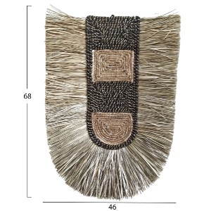 69661 ΔΙΑΚΟΣΜΗΤΙΚΟ ΤΟΙΧΟΥ ΑΠΟ ΚΑΛΑΜΙΑ ΚΑΙ ΙΝΕΣ ΑΜΠΑΚΑ ΣΕ ΧΡΩΜΑ ΦΥΣΙΚΟ 46x8x68Υεκ.HM7793