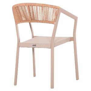 69702 ΠΟΛΥΘΡΟΝΑ ΑΛΟΥΜΙΝΙΟΥ MIRI HM5891.03 ΣΑΜΠΑΝΙΖΕ ΣΚΕΛΕΤΟΣ&TEXTLINE- RATTAN 56x58x80.5Υ εκ.