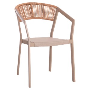 69702 ΠΟΛΥΘΡΟΝΑ ΑΛΟΥΜΙΝΙΟΥ MIRI HM5891.03 ΣΑΜΠΑΝΙΖΕ ΣΚΕΛΕΤΟΣ&TEXTLINE- RATTAN 56x58x80.5Υ εκ.