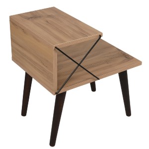 69715 ΒΟΗΘΗΤΙΚΟ ΤΡΑΠΕΖΙ ΚΟΜΟΔΙΝΟ ΜΕΛΑΜΙΝΗΣ ΣΕ ΦΥΣΙΚΟ ΧΡΩΜΑ 50x55x40Υεκ.HM9434.01