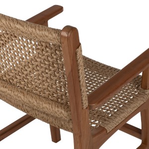 69733 ΠΟΛΥΘΡΟΝΑ ΜΑΣΙΦ ΞΥΛΟ ΤEAK ΦΥΣΙΚΟ RATTAN ΣΧΟΙΝΙ 54Χ58Χ88Υεκ.HM9385.01
