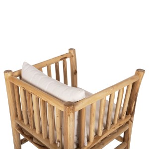69767 ΣΕΤ ΣΑΛΟΝΙ 4ΤΜΧ EDDARD HM9340 ΑΠΟ ΜΑΣΙΦ ΞΥΛΟ TEAK  ΦΥΣΙΚΟ - ΛΕΥΚΟ