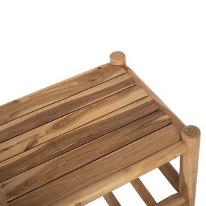 69767 ΣΕΤ ΣΑΛΟΝΙ 4ΤΜΧ EDDARD HM9340 ΑΠΟ ΜΑΣΙΦ ΞΥΛΟ TEAK  ΦΥΣΙΚΟ - ΛΕΥΚΟ